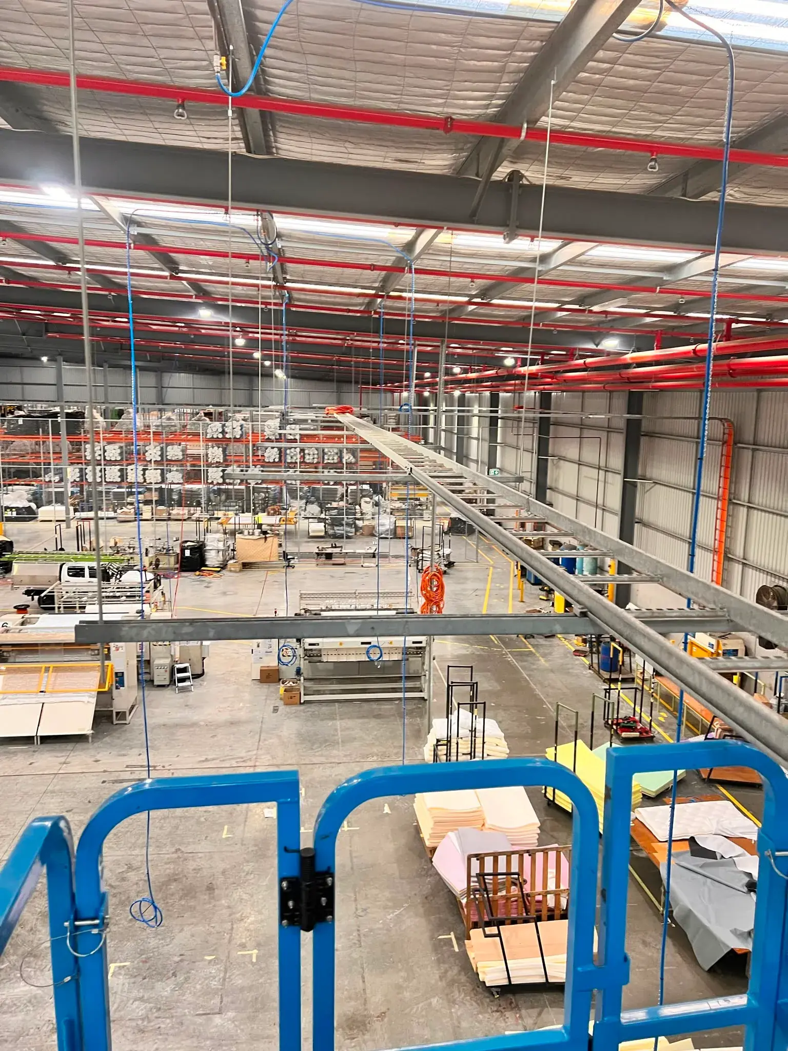 Factory floor power and cabling