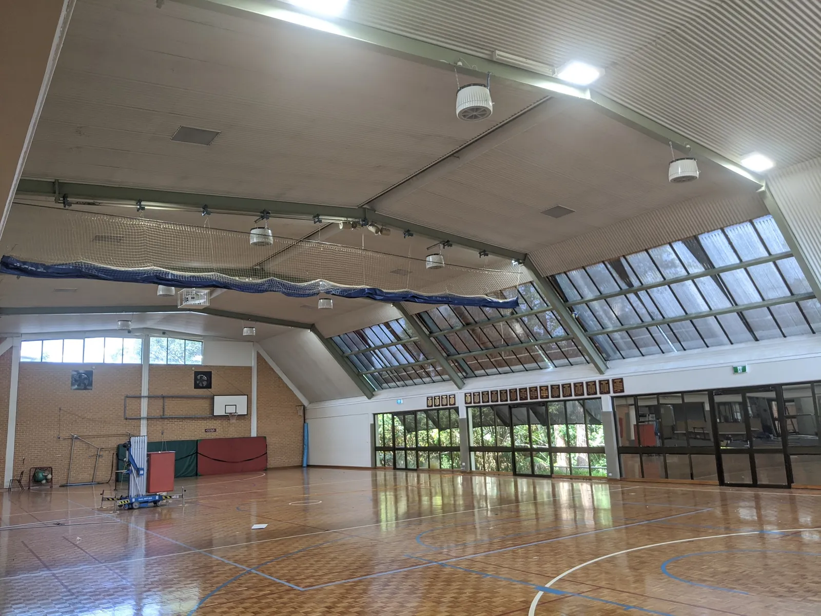 Sports hall with new LED lighting